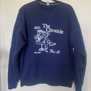 Navy Blue Graphic Men's Sweater